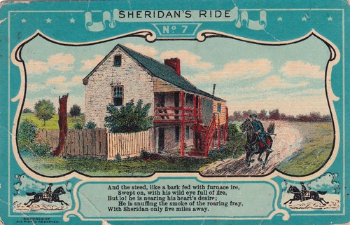 Sheridan ride 7 cartolina - sheridan's, n.